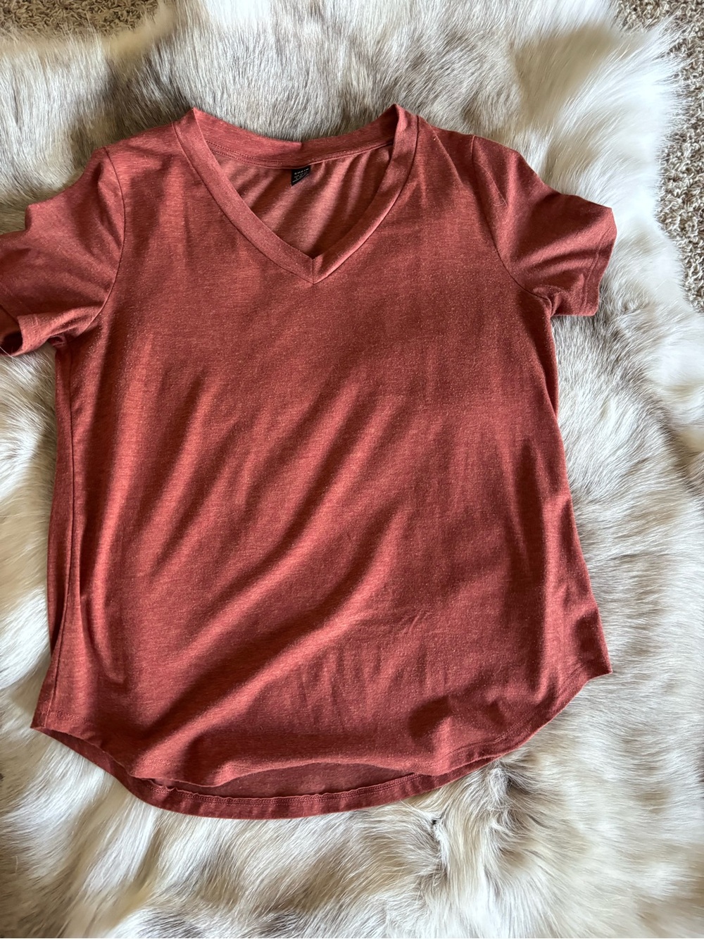 Everyday V-Neck Women's Top in Rust